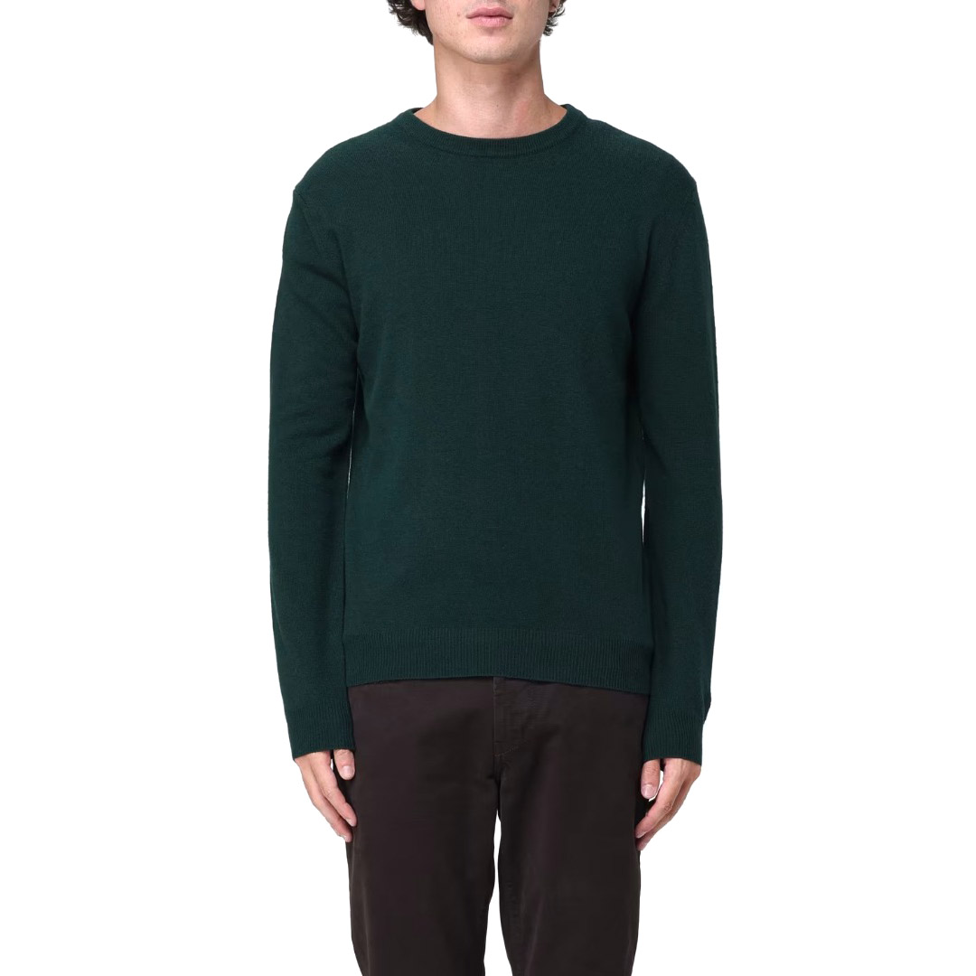 Woolrich Maglia Lambswool Crewneck Verde Scuro Wokn0278Mr 131460